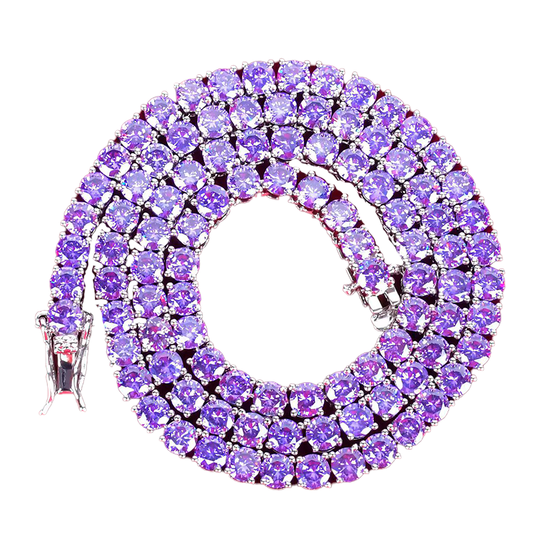 Colar Tennis Chain Roxo